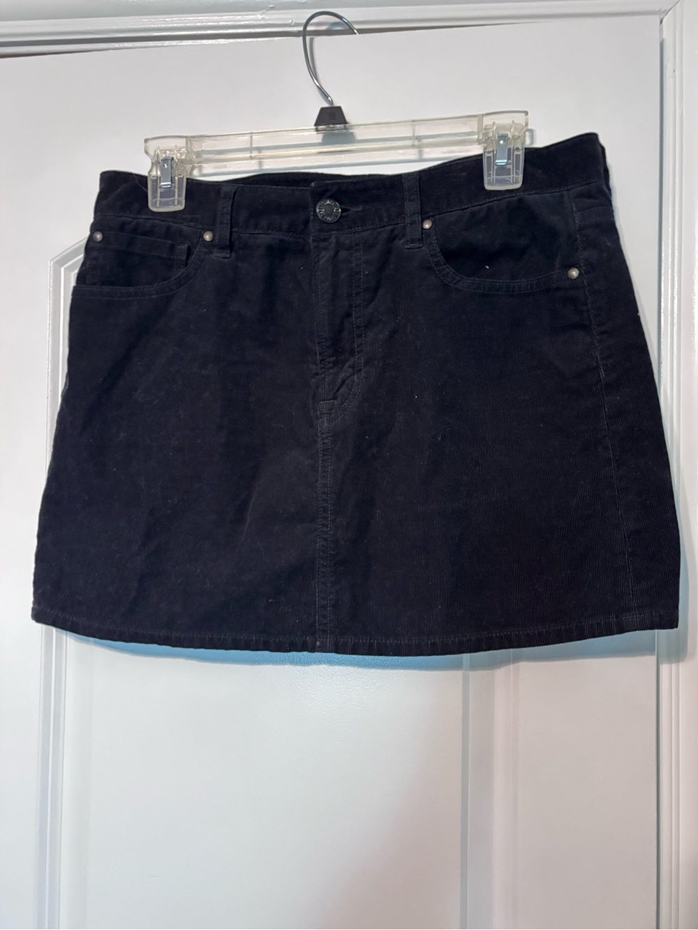 Uniqlo Black Corduroy Mini Skirt Medium